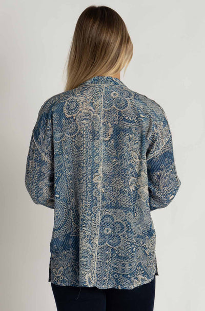 Johnny Was - Martijn Shirt in Denim Embroidery