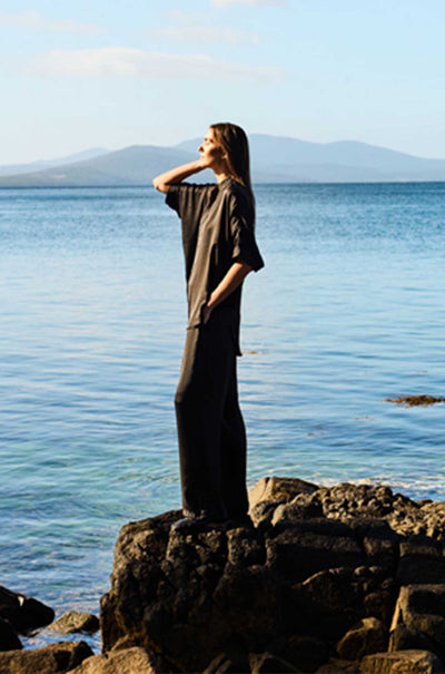 Mela Purdie - Maxi Pace Pant in Mirror Satin