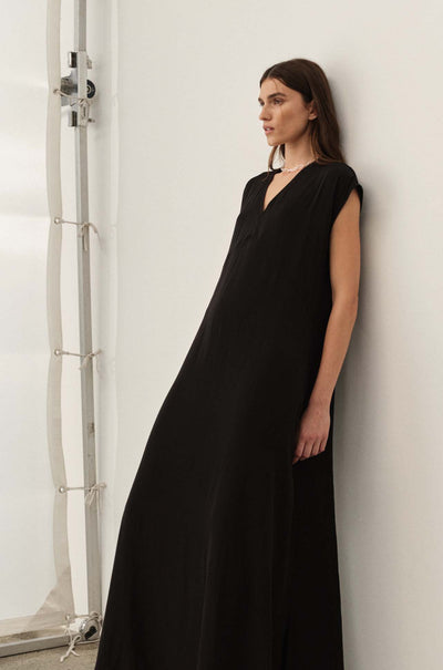 Mela Purdie - Maxi Slice Dress in Black