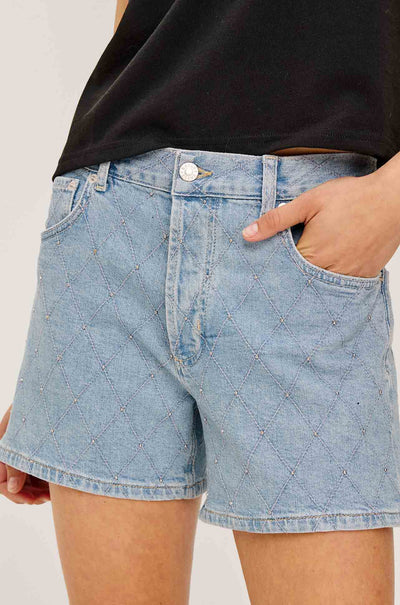 Rails - Mesa Denim Shorts in Quilted Stud