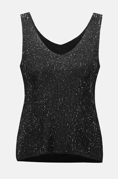Joseph Ribkoff - Metallic Knitted Camisole with Rhinestones