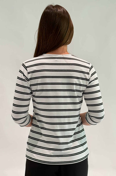 Mela Purdie - Mid SL Top in Dual Stripe Jersey