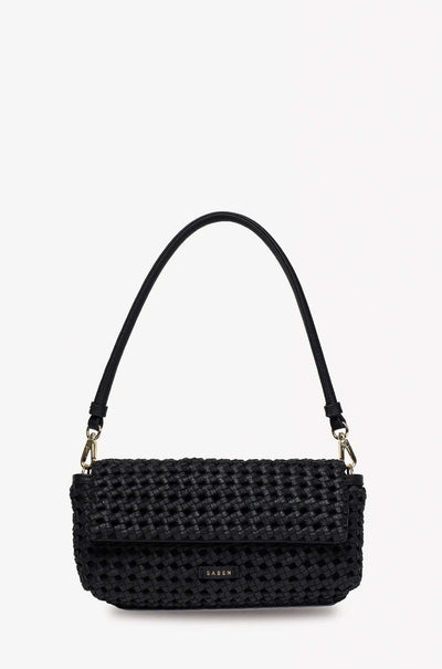 Saben - Milla Shoulder Bag in Black Fine Braid