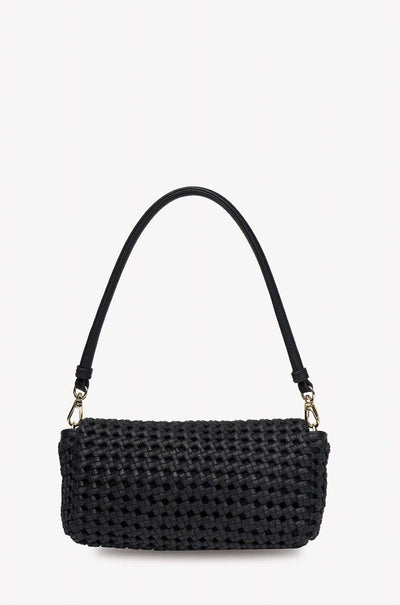 Saben - Milla Shoulder Bag in Black Fine Braid