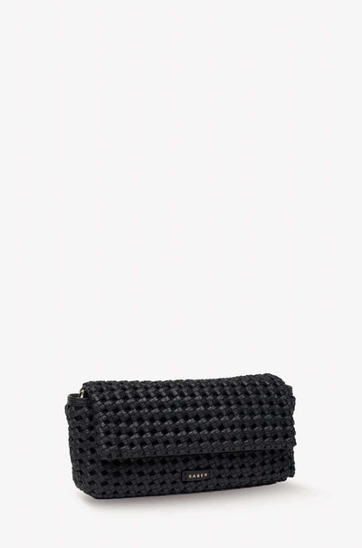 Saben - Milla Shoulder Bag in Black Fine Braid
