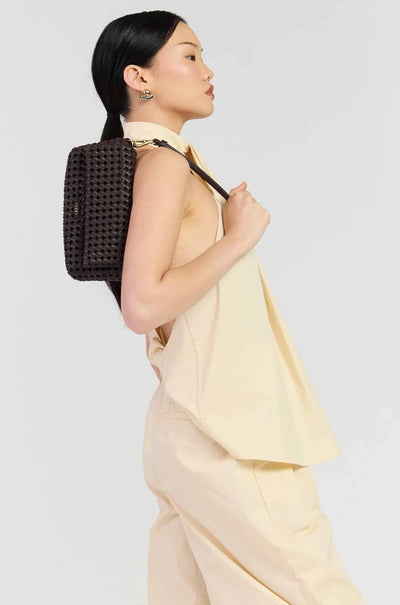 Saben - Milla Shoulder Bag in Cacao Fine Braid