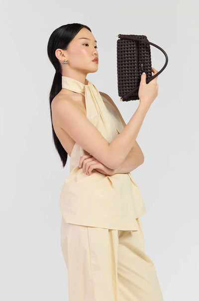 Saben - Milla Shoulder Bag in Cacao Fine Braid