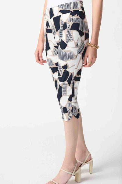 Joseph Ribkoff - Millennium Abstract Print Capri Pants