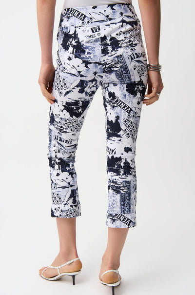 Joseph Ribkoff - Millennium Conversational Print Crop Pull On Pants