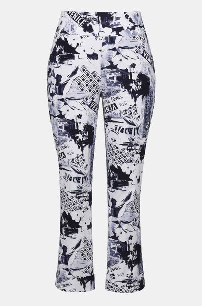 Joseph Ribkoff - Millennium Conversational Print Crop Pull On Pants
