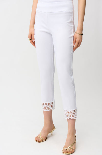 Joseph Ribkoff - Millennium Pull On Crop Pants with Guipure Detail