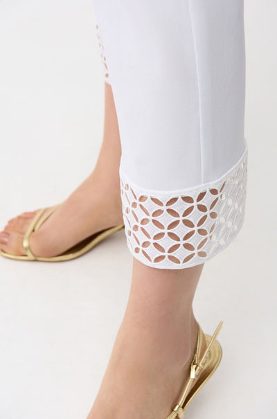 Joseph Ribkoff - Millennium Pull On Crop Pants with Guipure Detail
