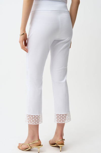 Joseph Ribkoff - Millennium Pull On Crop Pants with Guipure Detail
