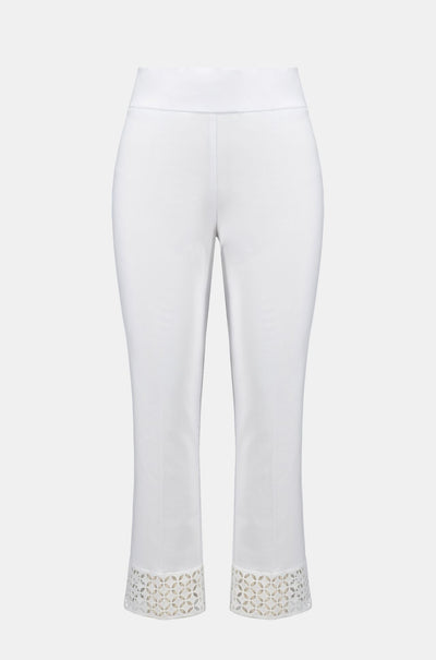 Joseph Ribkoff - Millennium Pull On Crop Pants with Guipure Detail