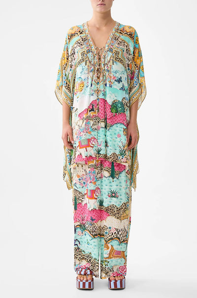 Camilla - Miniature Moments Short Lace Up Kaftan