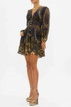 Camilla - Nouveau Noir Curved Waistband Short Dress