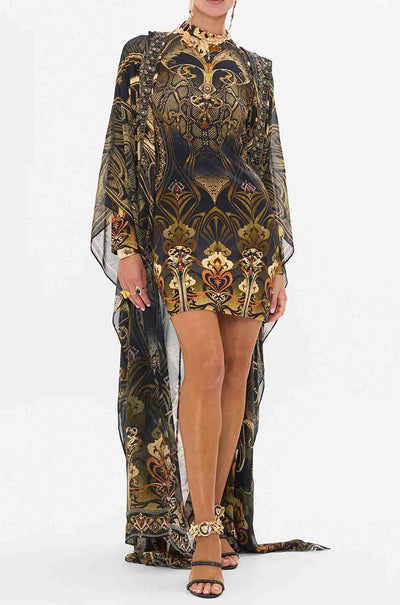 Camilla - Nouveau Noir Short Cut Out Shoulder Jersey Dress