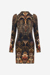 Camilla - Nouveau Noir Short Cut Out Shoulder Jersey Dress