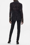 Camilla - Nouveau Noir Stretch Lace Fitted Shirt