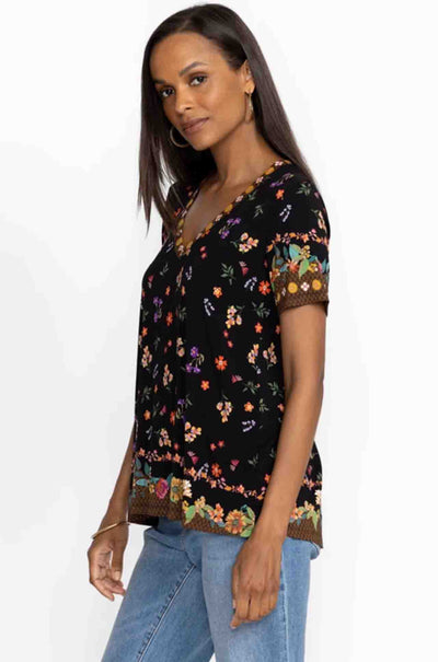 Johnny Was - Nani Favourite S/S V-Neck Swing Tee