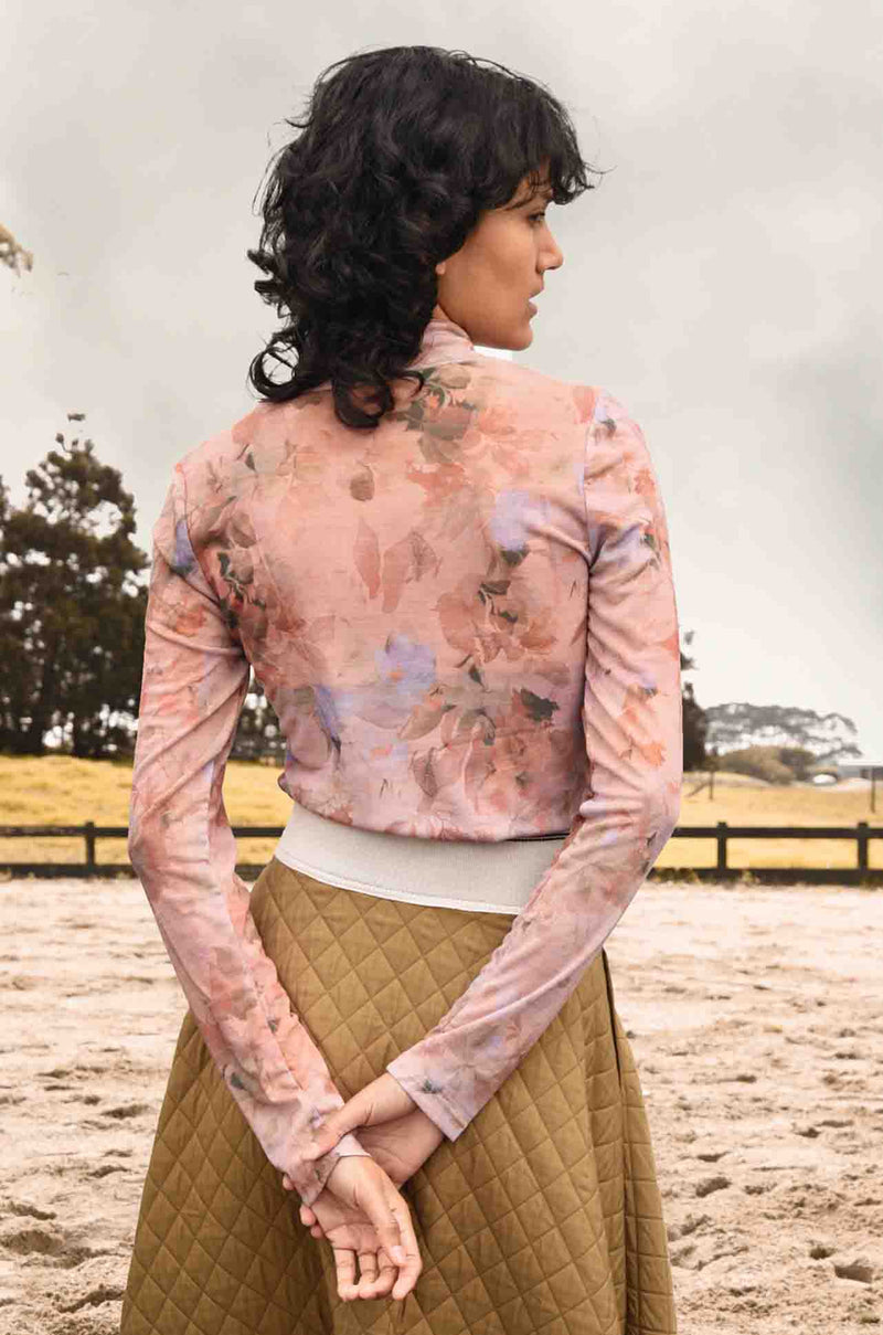 Trelise Cooper - Mesh With Me Neck Of The Woods Top in Peach Floral