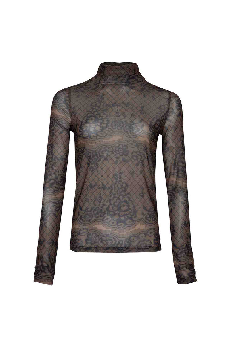 Trelise Cooper - Mesh With Me Neck Of The Woods Top in Olive/Black