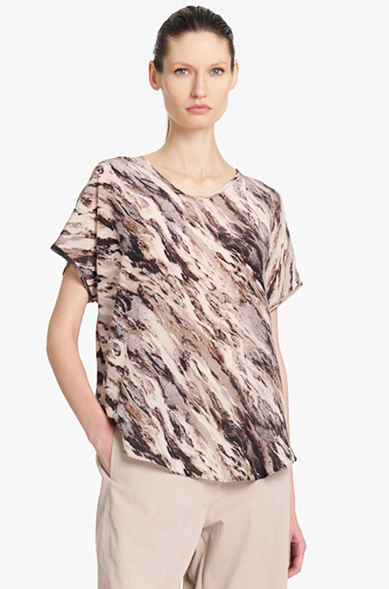 Mela Purdie - Neo Shell in Agate Print Silk