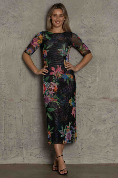Johnny Was - Neon Jungle Mesh Midi Dress (Australian Exclusive)