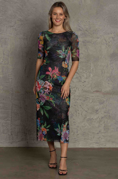 Johnny Was - Neon Jungle Mesh Midi Dress (Australian Exclusive)