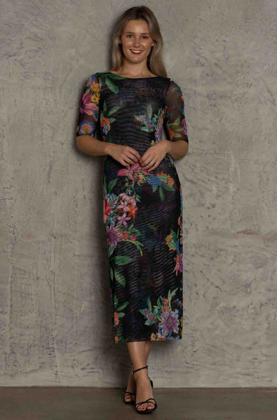 Johnny Was - Neon Jungle Mesh Midi Dress (Australian Exclusive)