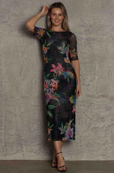 Johnny Was - Neon Jungle Mesh Midi Dress (Australian Exclusive)