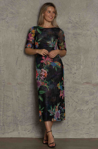 Johnny Was - Neon Jungle Mesh Midi Dress (Australian Exclusive)