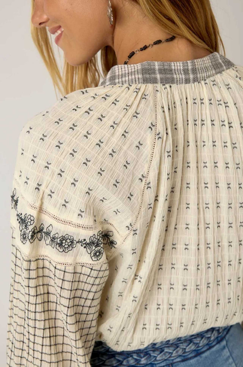 Maison Hotel - Noemi Patchwork Notes Blouse