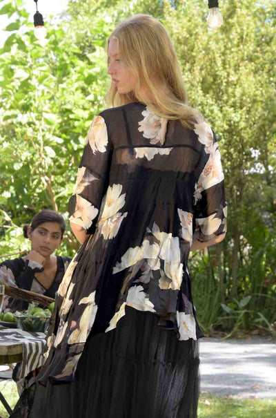 Trelise Cooper - Flowers Of Fancy Not What It Seams Top in Black Floral