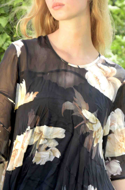 Trelise Cooper - Flowers Of Fancy Not What It Seams Top in Black Floral