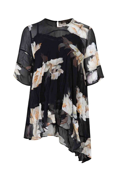Trelise Cooper - Flowers Of Fancy Not What It Seams Top in Black Floral