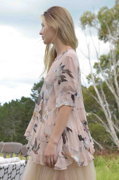 Trelise Cooper - Flowers Of Fancy Not What It Seams Top in Blush Floral
