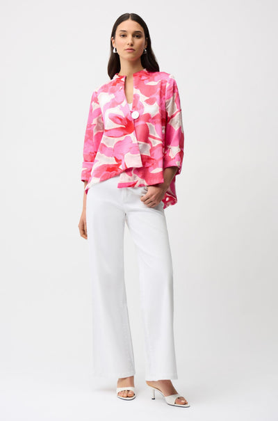 Joseph Ribkoff - Novelty Jacquard Floral Print Swing Jacket