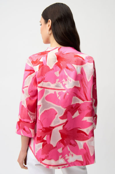 Joseph Ribkoff - Novelty Jacquard Floral Print Swing Jacket