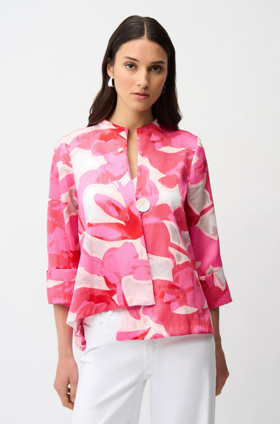 Joseph Ribkoff - Novelty Jacquard Floral Print Swing Jacket