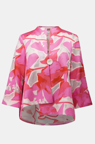Joseph Ribkoff - Novelty Jacquard Floral Print Swing Jacket