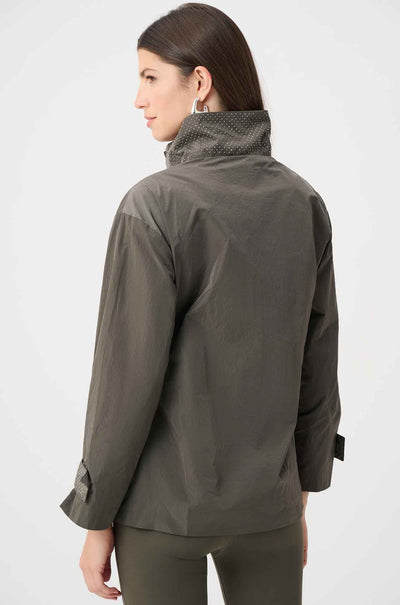 Joseph Ribkoff - Nylon Mock-Neck Embellished Jacket