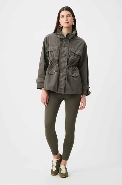 Joseph Ribkoff - Nylon Mock-Neck Embellished Jacket