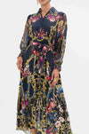 Camilla - Ornate On A Plate Curved Collar Shirt Dress
