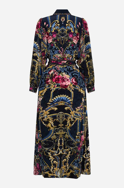 Camilla - Ornate On A Plate Curved Collar Shirt Dress