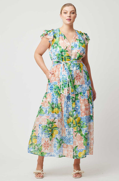 Once Was - Paradiso Button Through Dress in Limonata Print
