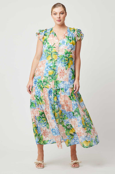 Once Was - Paradiso Button Through Dress in Limonata Print