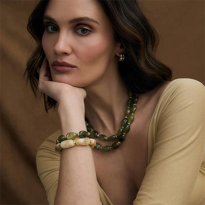 Zahar - Olive Necklace