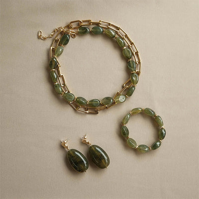 Zahar - Olive Necklace