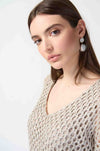 Joseph Ribkoff - Open Stitch Sweater w/ Sequins in Champagne